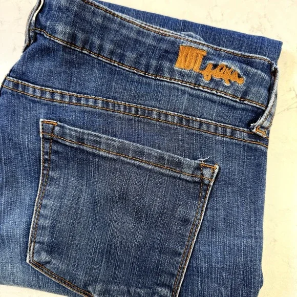 Kut from the Kloth Catherine Boyfriend Jeans Blue Med Wash Mid Rise Stretch 12 - Picture 12 of 13